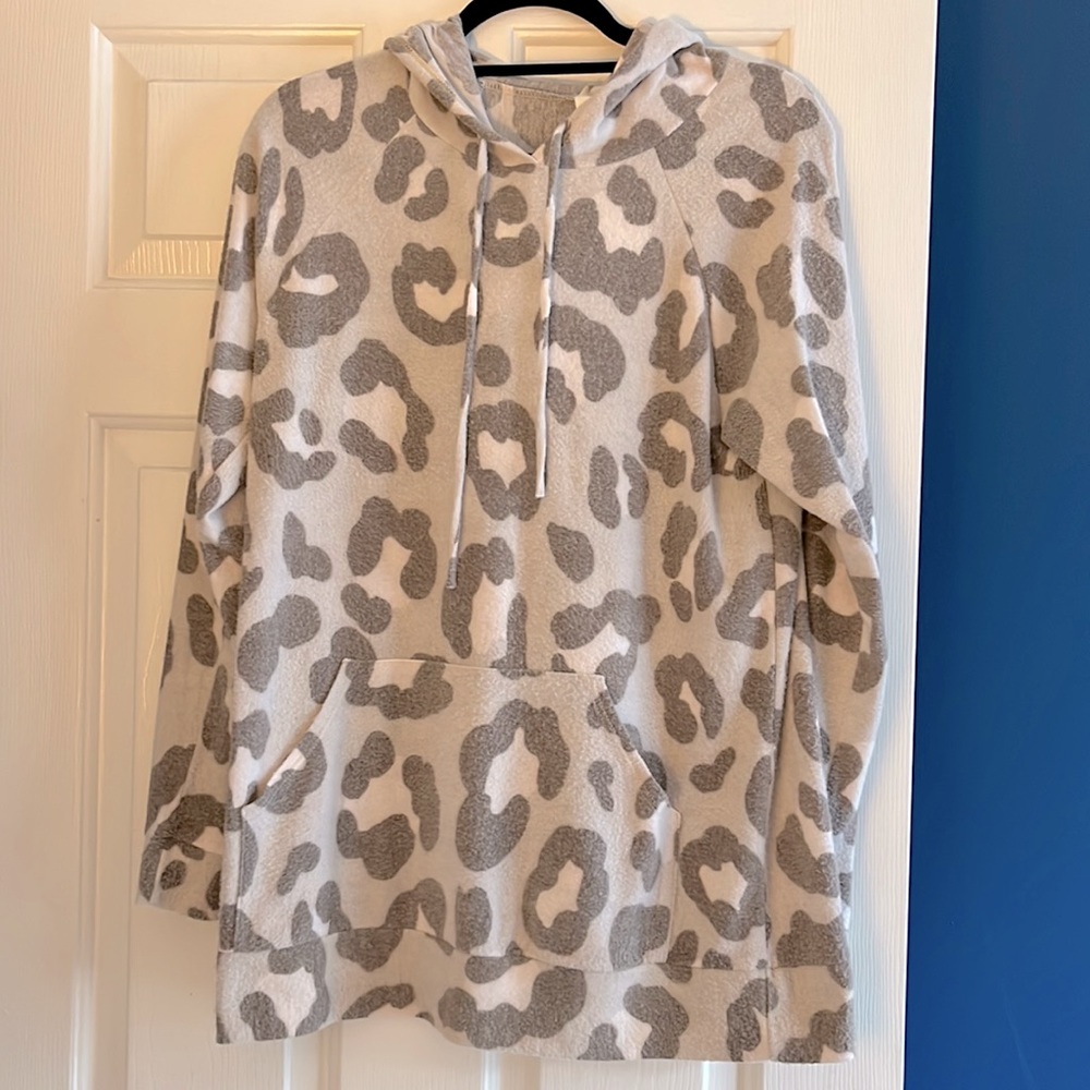 Animal print Pull over hoodie